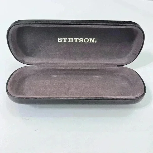 Dark Brown Stetson Eye Glass Case Glasses Case - Picture 3 of 4
